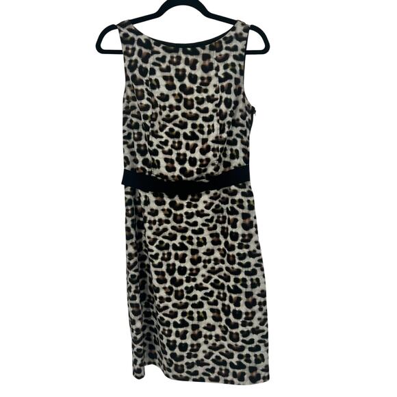 Ann Taylor Leopard Print Sleeveless Dress Size 6 - Picture 1 of 6